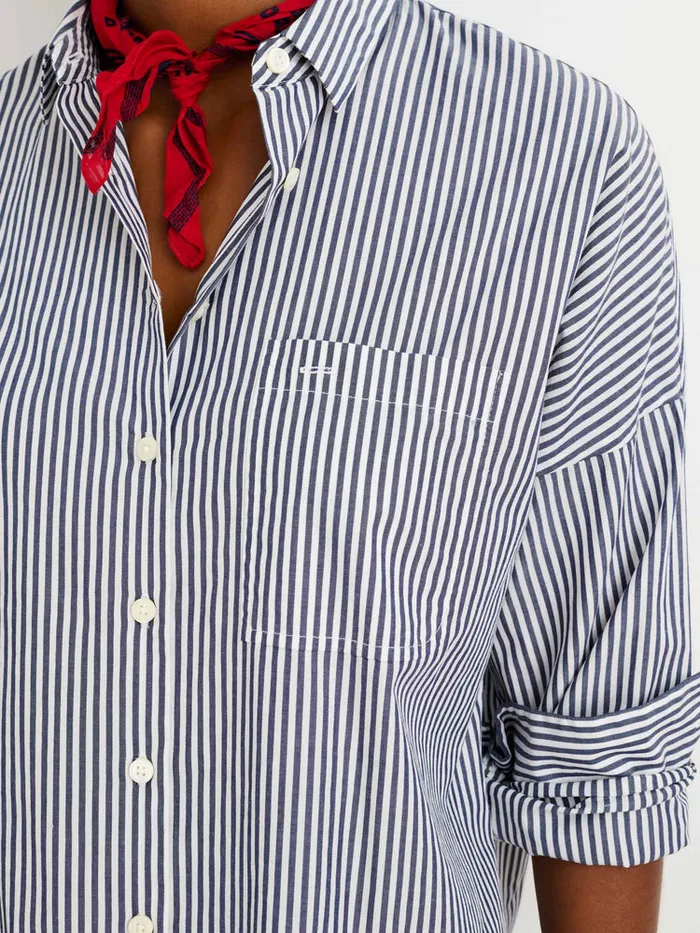 Women Alex Mill Shirts Tops Jo Striped Shirt In Paper Poplin