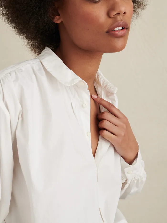 Women Alex Mill Shirts Tops Kit Shirt In Paper Poplin White
