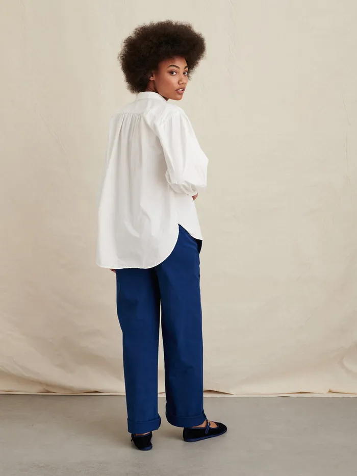 Women Alex Mill Shirts Tops Kit Shirt In Paper Poplin White