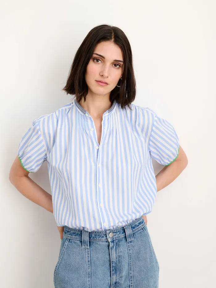 Women Alex Mill Shirts Tops Rework Kit Shirt In Bold Stripe