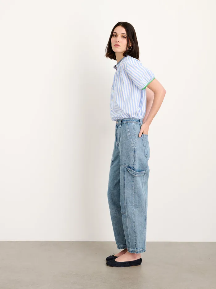 Women Alex Mill Shirts Tops Rework Kit Shirt In Bold Stripe