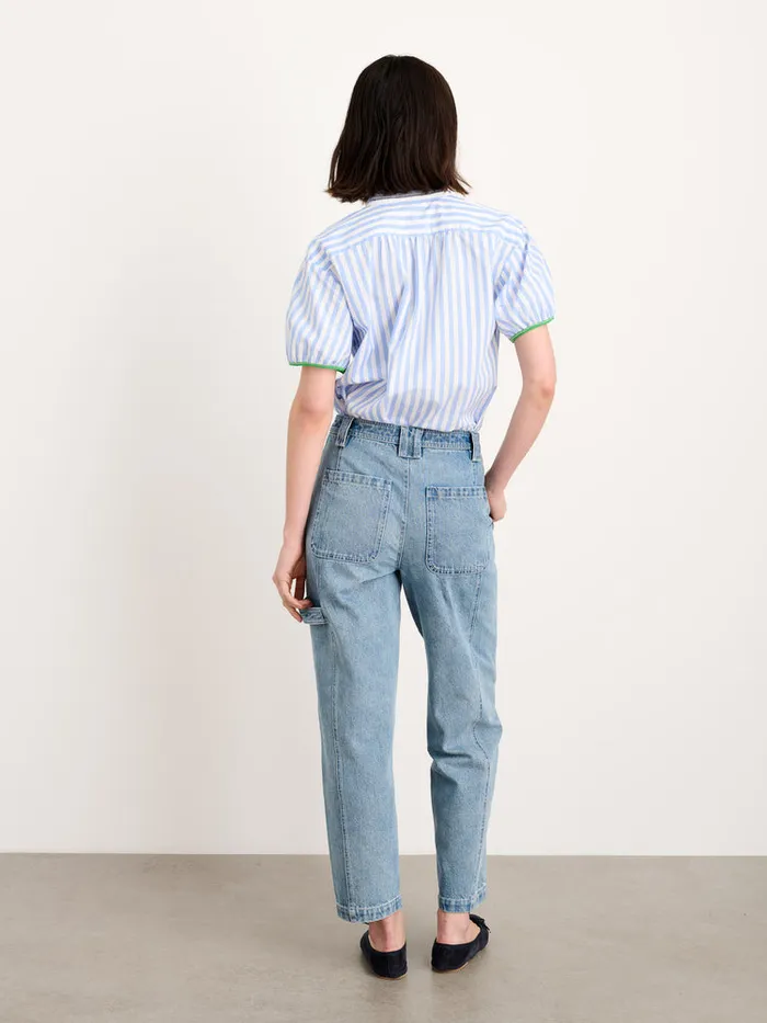 Women Alex Mill Shirts Tops Rework Kit Shirt In Bold Stripe
