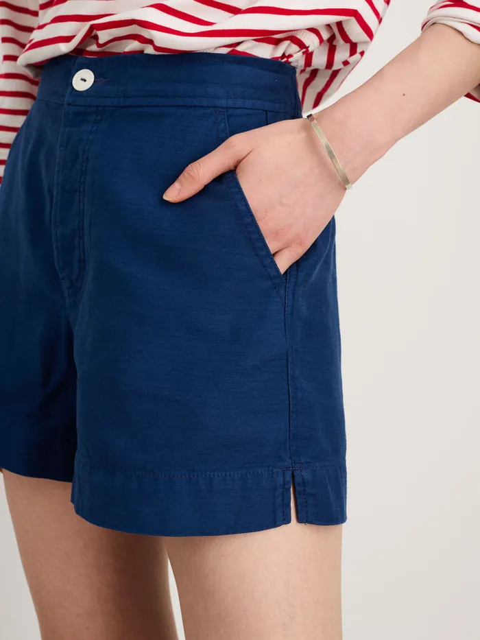 Women Alex Mill Shorts Alessandra Shorts In Washed Twill French Navy