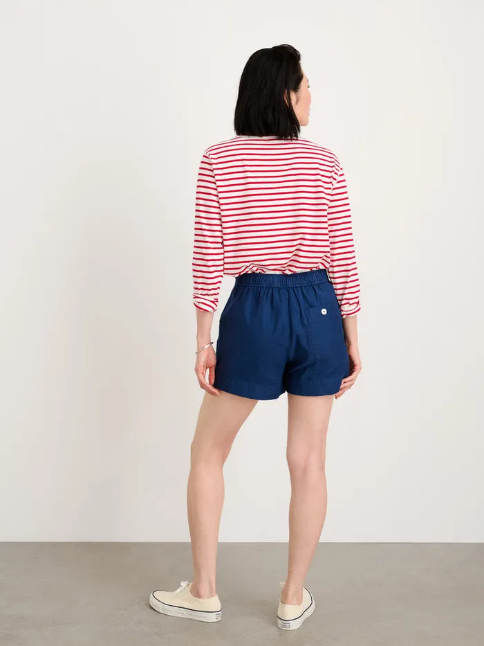 Women Alex Mill Shorts Alessandra Shorts In Washed Twill French Navy