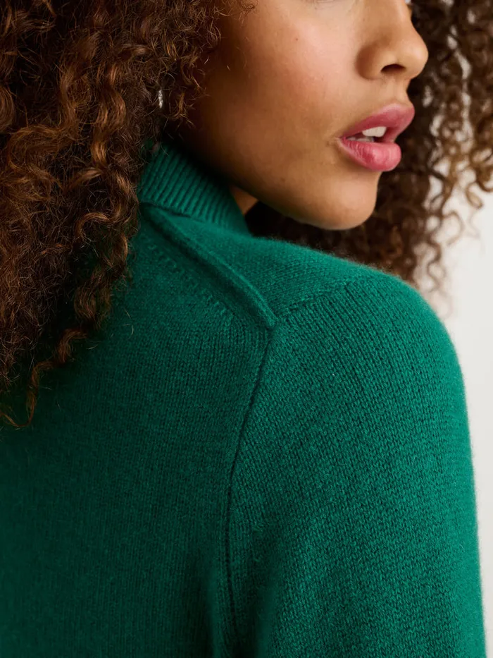 Women Alex Mill Sweaters Alice Polo In Cashmere Kelly Green