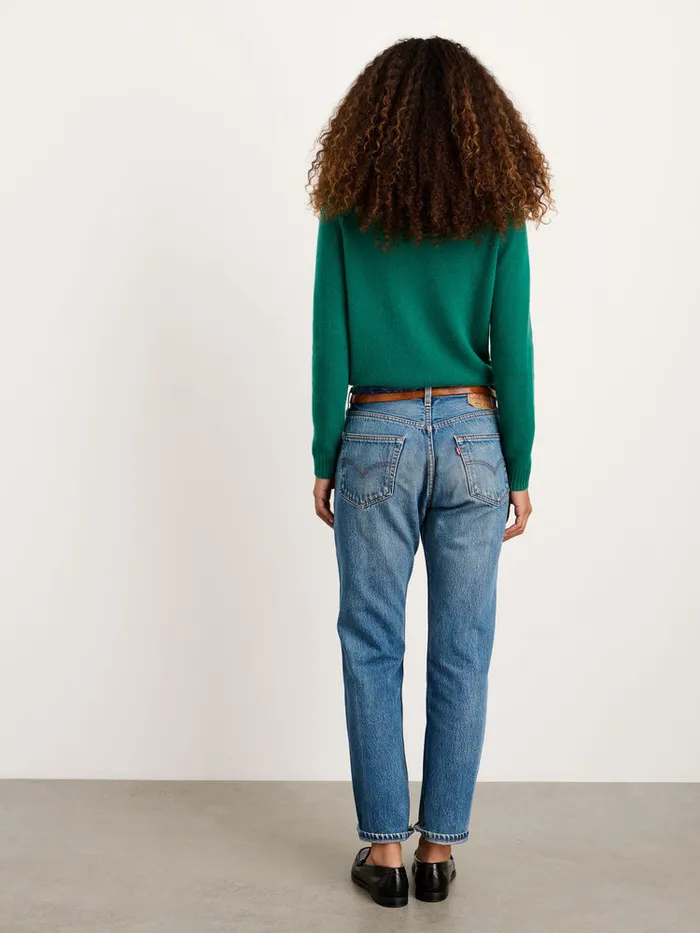 Women Alex Mill Sweaters Alice Polo In Cashmere Kelly Green