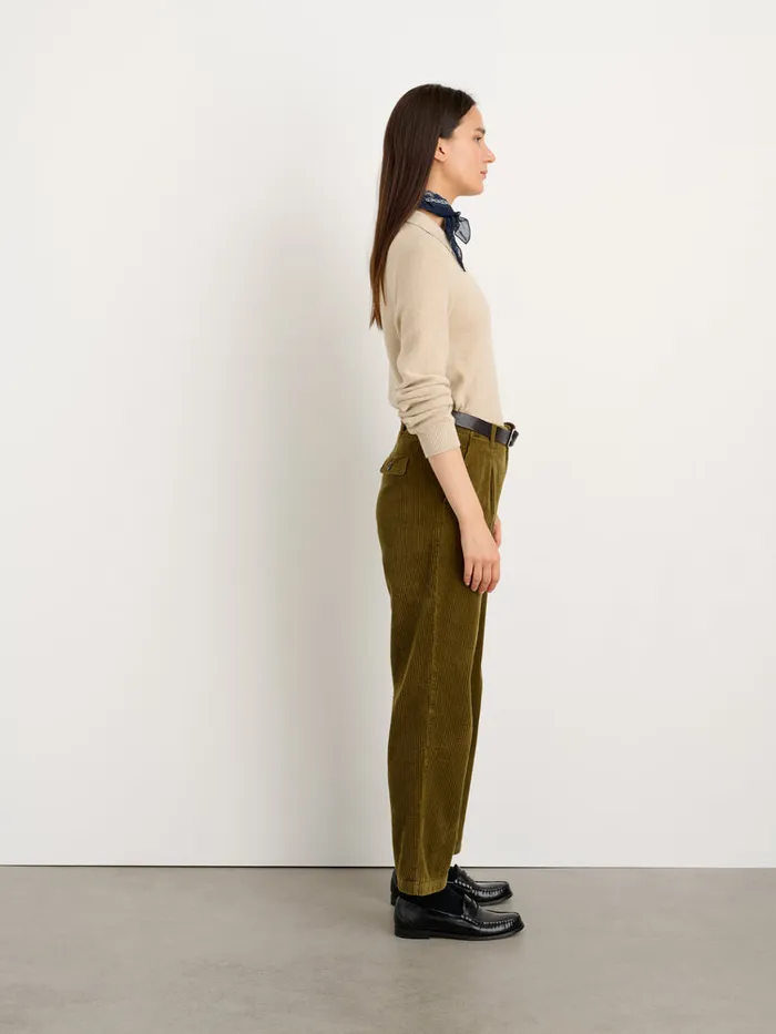 Women Alex Mill Sweaters Alice Polo Sweater In Cotton Driftwood