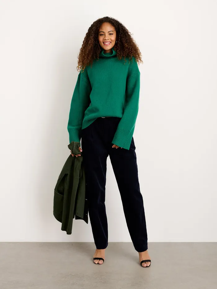 Women Alex Mill Sweaters Betty Turtleneck In Wool Evergreen