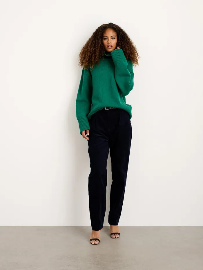 Women Alex Mill Sweaters Betty Turtleneck In Wool Evergreen