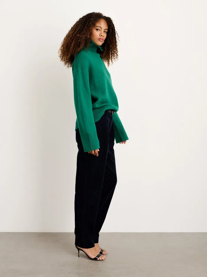 Women Alex Mill Sweaters Betty Turtleneck In Wool Evergreen