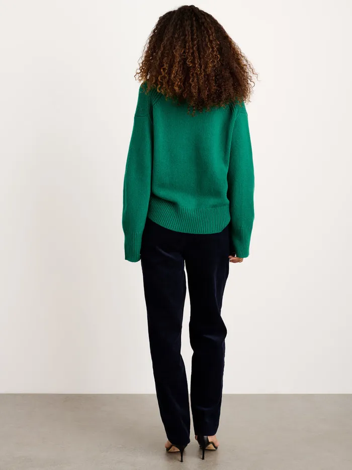 Women Alex Mill Sweaters Betty Turtleneck In Wool Evergreen