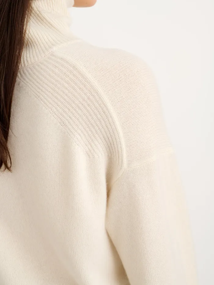 Women Alex Mill Sweaters Cecile Turtleneck In Cashmere Ivory