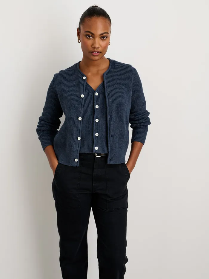 Women Alex Mill Sweaters Eldridge Cardigan Navy