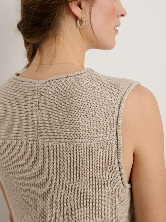 Women Alex Mill Sweaters Eldridge Sweater Vest Oatmeal
