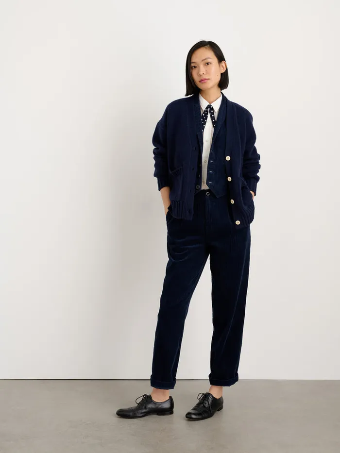 Women Alex Mill Sweaters Emma Cardigan In Lambswool Navy