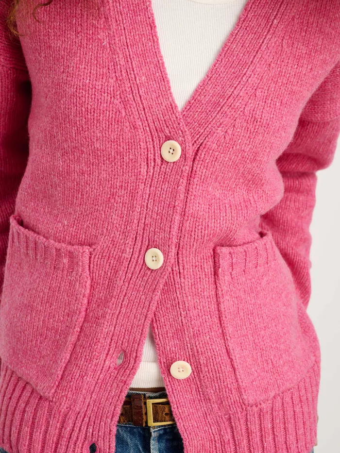 Women Alex Mill Sweaters Emma Cardigan In Lambswool Pink