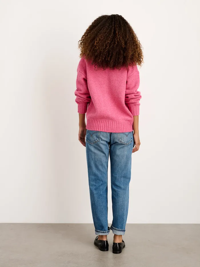 Women Alex Mill Sweaters Emma Cardigan In Lambswool Pink