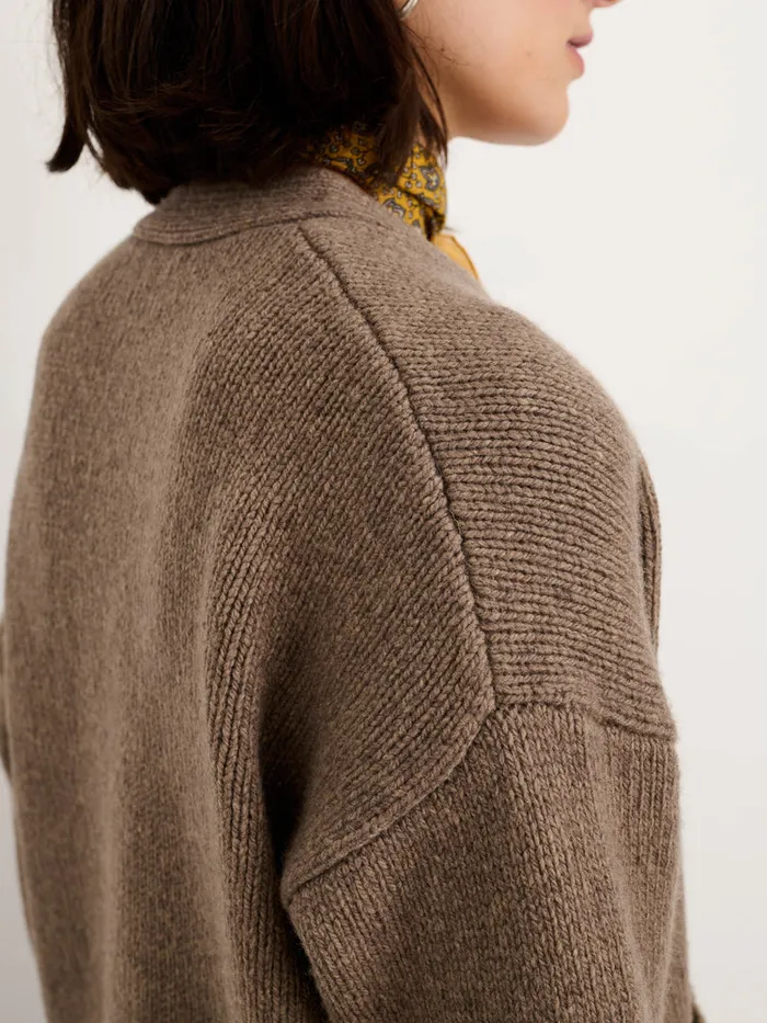 Women Alex Mill Sweaters Emma Cardigan In Lambswool Tiramisu