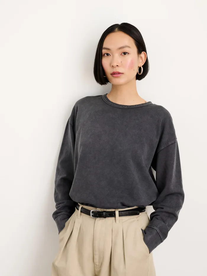 Women Alex Mill Sweaters Frankie Sweatshirt In Vintage Wash Washed Black