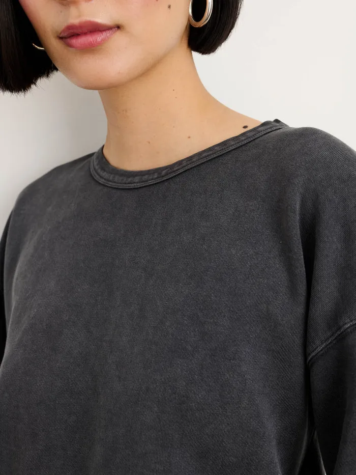 Women Alex Mill Sweaters Frankie Sweatshirt In Vintage Wash Washed Black Women Alex Mill Sweaters Frankie Sweatshirt In Vintage Wash Washed Black