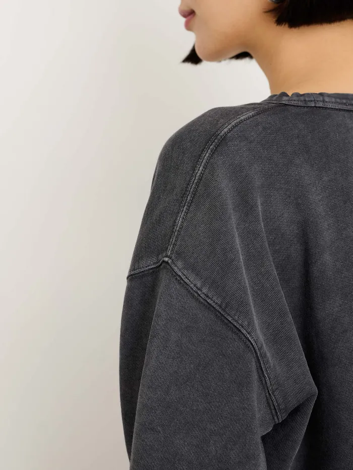 Women Alex Mill Sweaters Frankie Sweatshirt In Vintage Wash Washed Black Women Alex Mill Sweaters Frankie Sweatshirt In Vintage Wash Washed Black