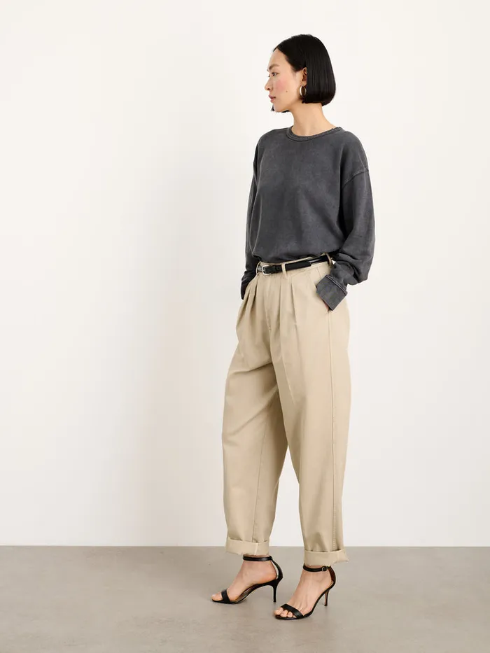 Women Alex Mill Sweaters Frankie Sweatshirt In Vintage Wash Washed Black Women Alex Mill Sweaters Frankie Sweatshirt In Vintage Wash Washed Black