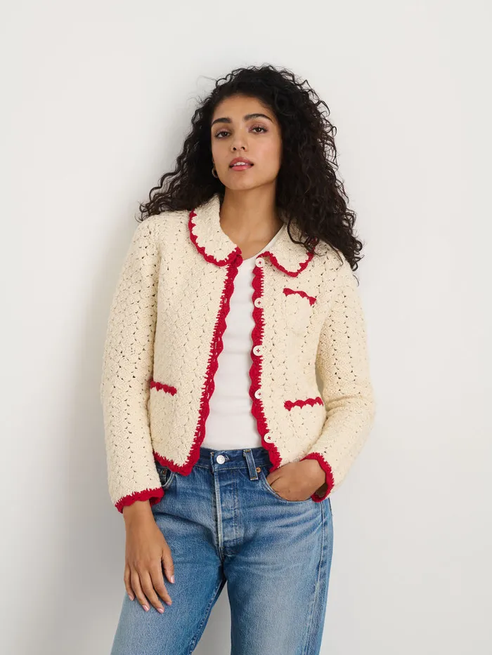 Women Alex Mill Sweaters Molly HandCrochet Cardigan