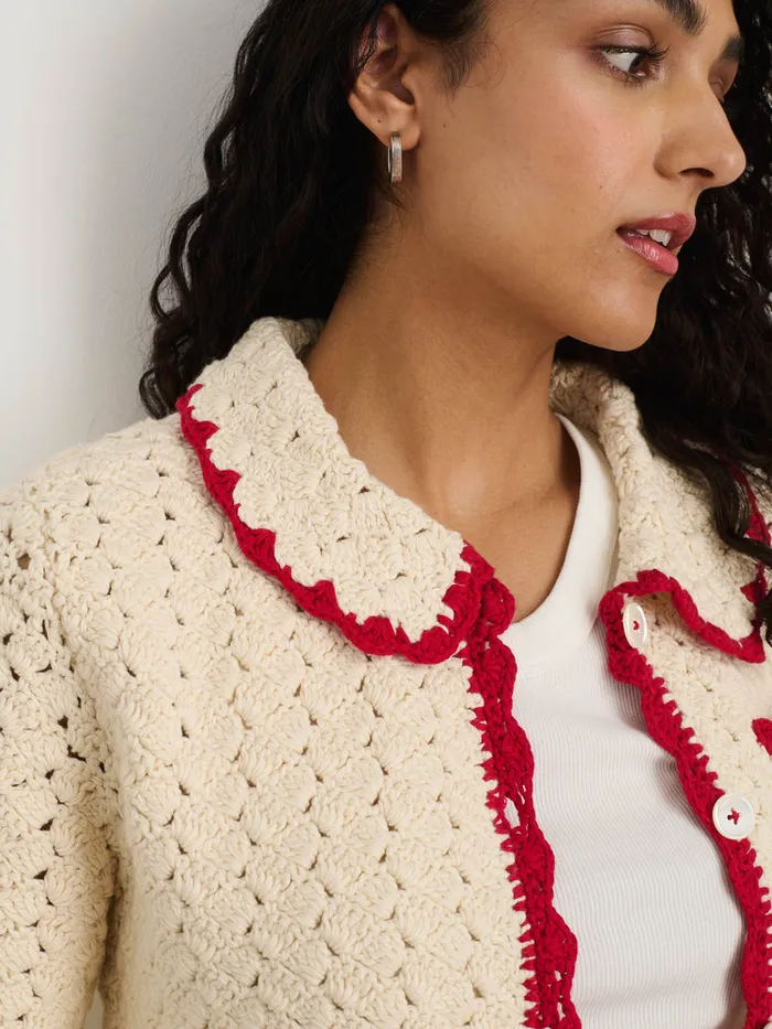 Women Alex Mill Sweaters Molly HandCrochet Cardigan