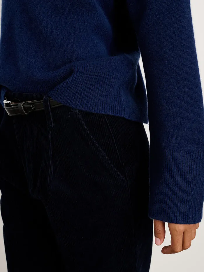 Women Alex Mill Sweaters Rowan VNeck In Cashmere Midnight Navy