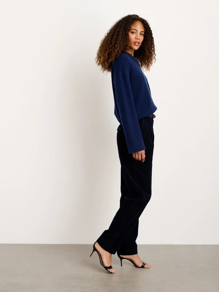Women Alex Mill Sweaters Rowan VNeck In Cashmere Midnight Navy