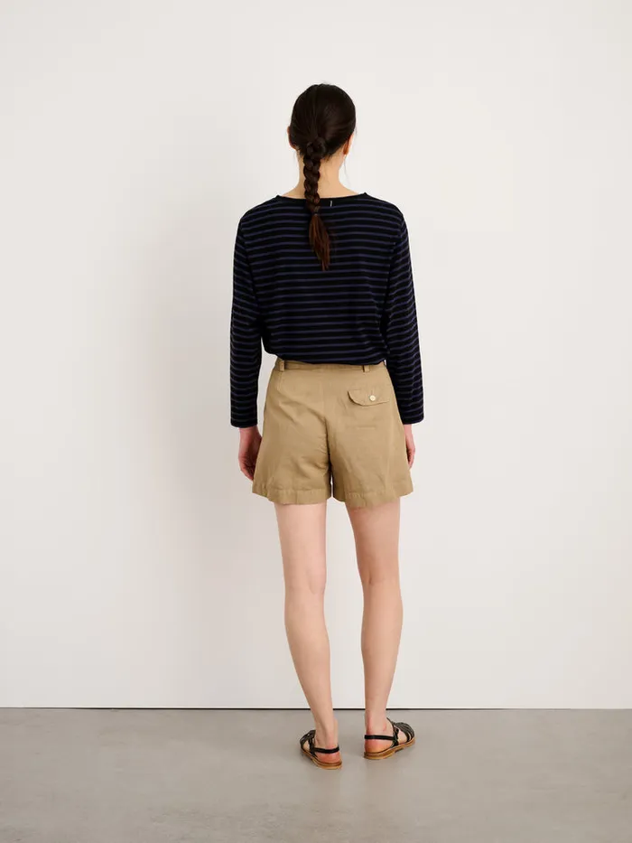 Women Alex Mill Tees Tanks Beachside Tee In Stripe Blackblue