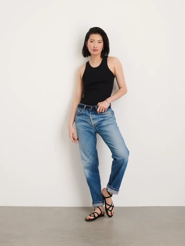 Women Alex Mill Tees Tanks Everyday Rib Tank Black