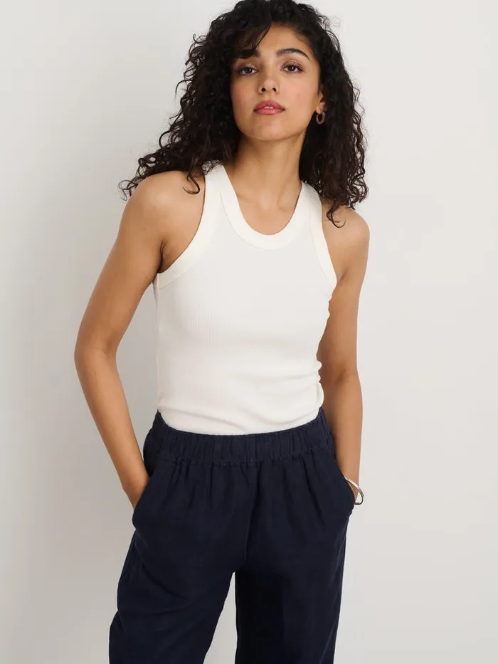 Women Alex Mill Tees Tanks Everyday Rib Tank Sea Salt