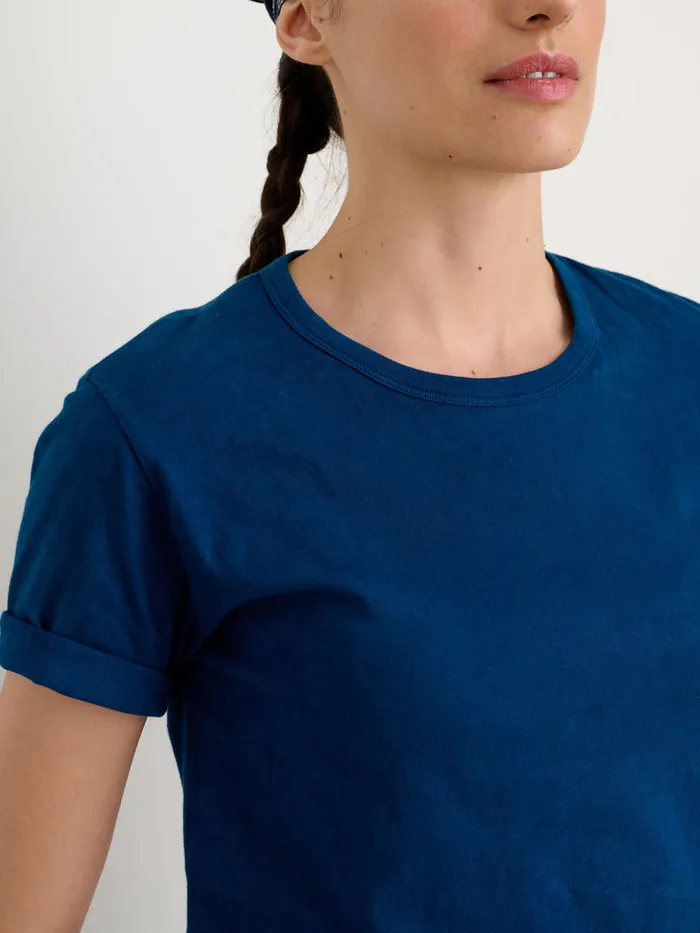 Women Alex Mill Tees Tanks Indigo Dyed Frank Tee In 40s Jersey