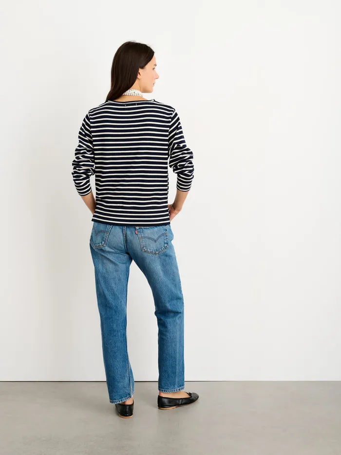 Women Alex Mill Tees Tanks Lakeside Striped Tee Dark Navynatural