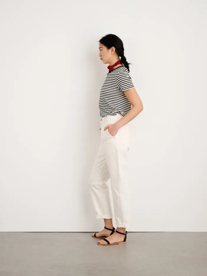 Women Alex Mill Tees Tanks Prospect Tee In Stripe Blackwhite