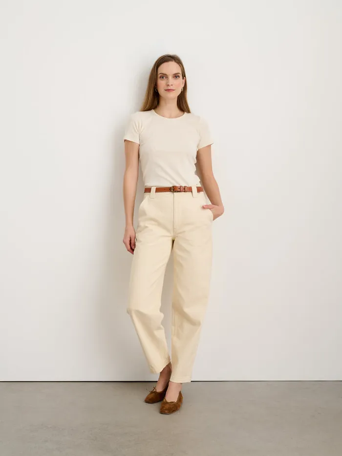 Women Alex Mill Tees Tanks Remy Pointelle Tee Off White