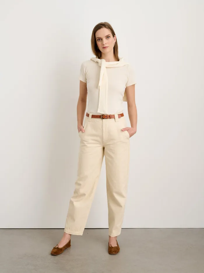 Women Alex Mill Tees Tanks Remy Pointelle Tee Off White