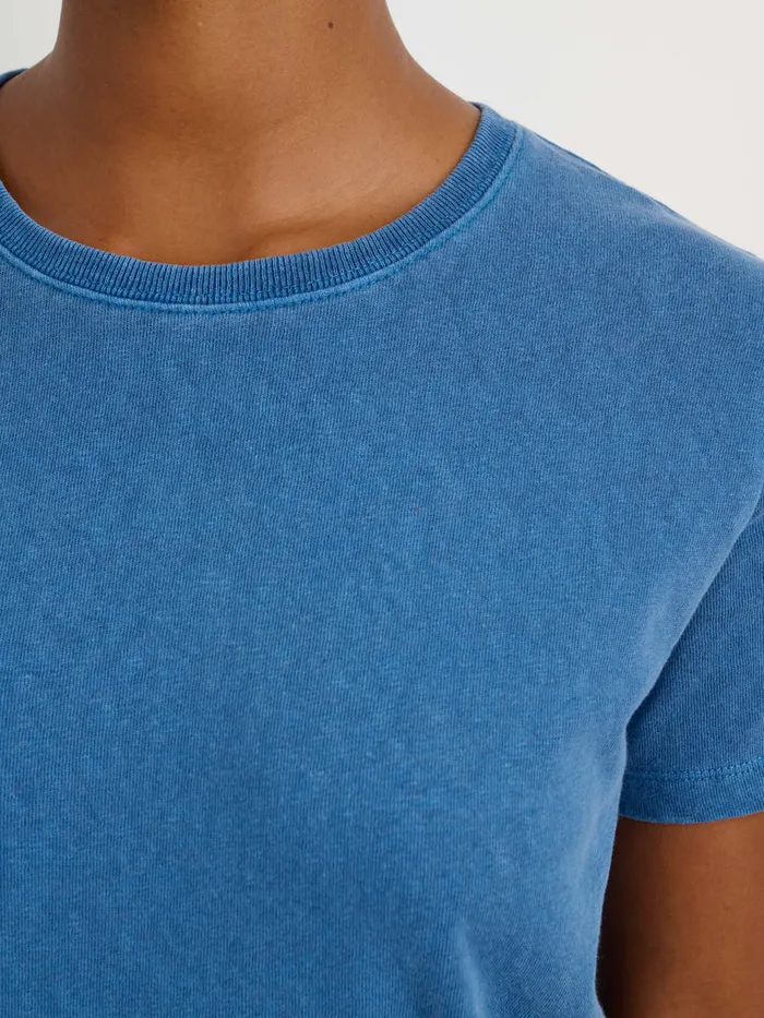 Women Alex Mill Tees Tanks Scout Crewneck Tee In Vintage Wash Cobalt