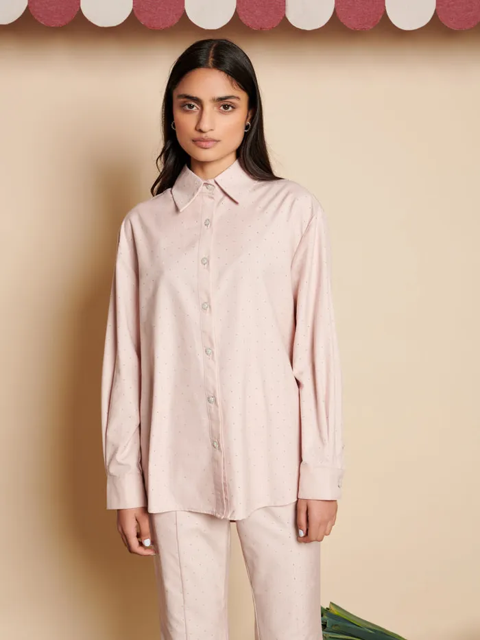 Women Apple Gem Shirt Dusty Pink Sister Jane Tops