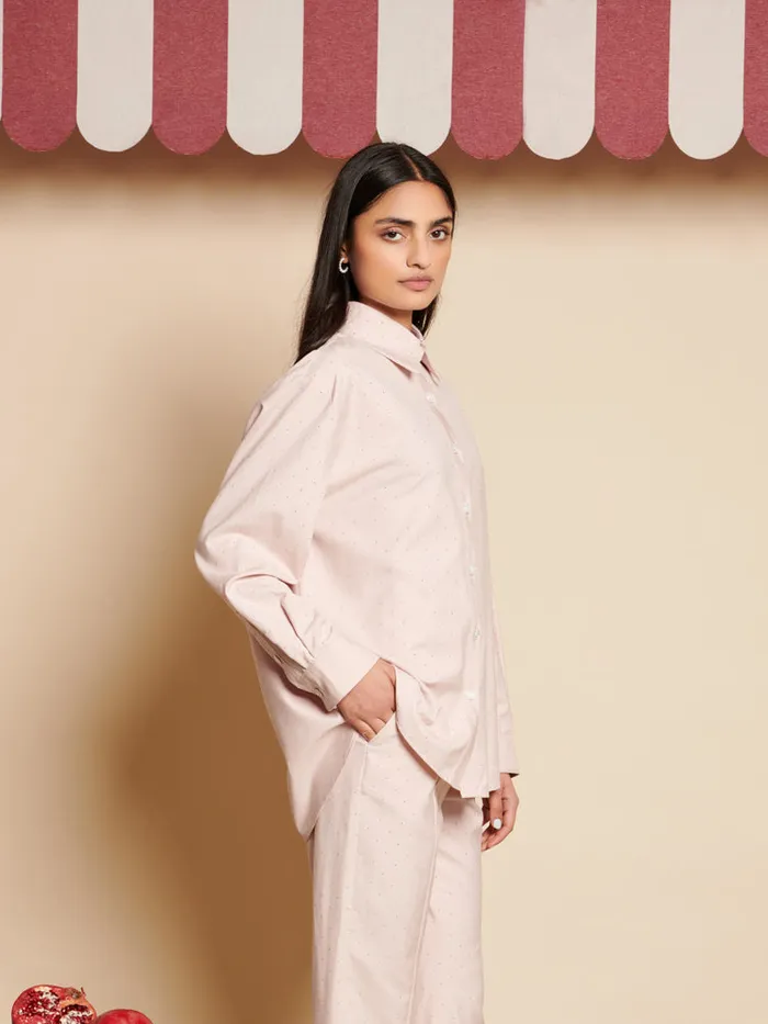 Women Apple Gem Shirt Dusty Pink Sister Jane Tops