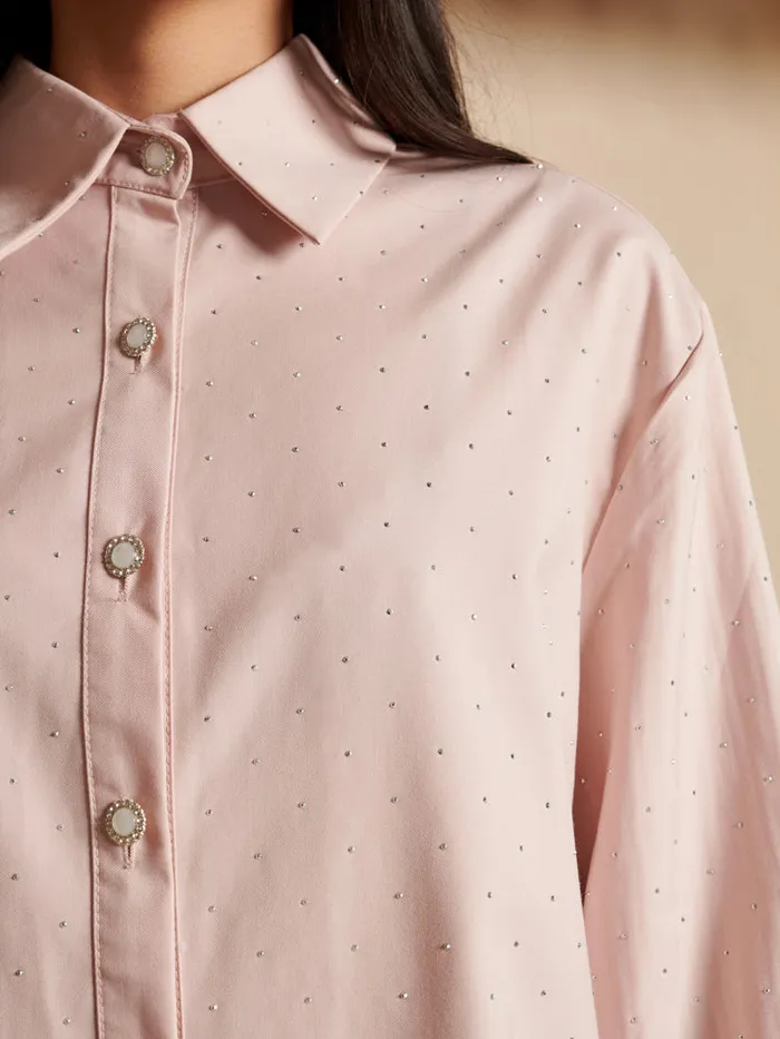 Women Apple Gem Shirt Dusty Pink Sister Jane Tops