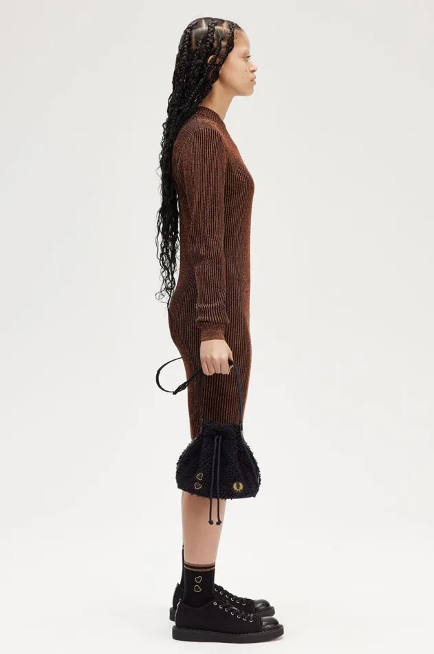 Women Bags Fred Perry Amy Mini Borg Bucket Bag Black