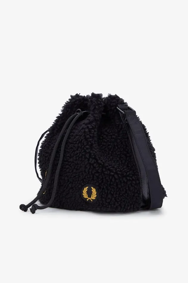 Women Bags Fred Perry Amy Mini Borg Bucket Bag Black