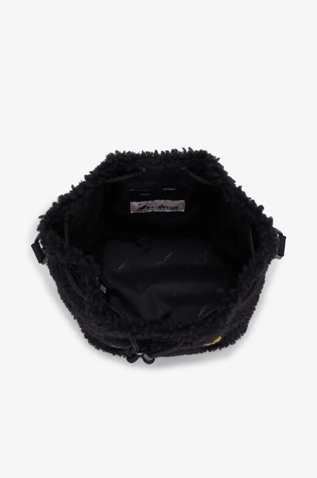 Women Bags Fred Perry Amy Mini Borg Bucket Bag Black