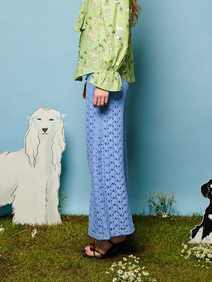 Women Bella Lace Trousers Cornflower Blue Sister Jane Bottoms