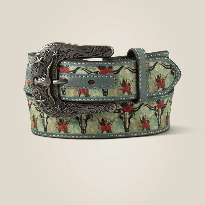 Women Belts Ariat Cruiser Skull Belt Turquoise