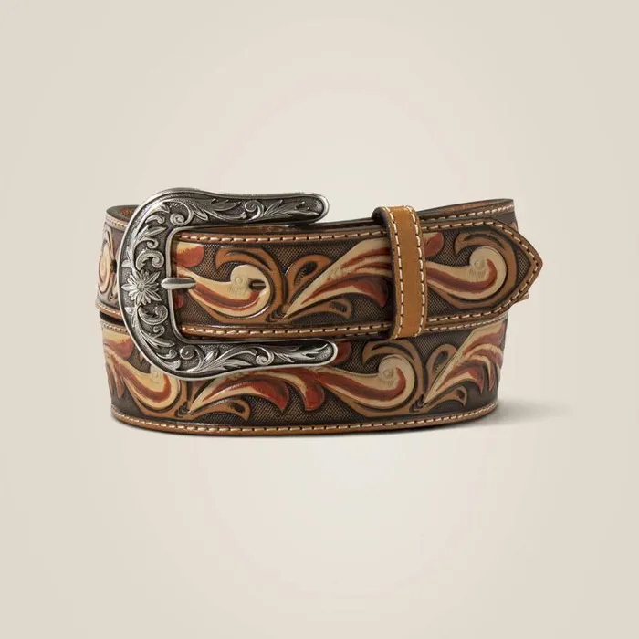 Women Belts Ariat Filigree Embossed Belt Tan