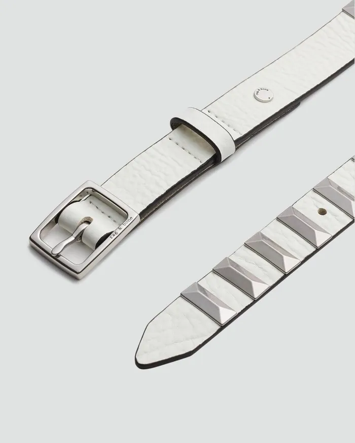 Women Belts Rag 038 Bone Baby Boyfriend Studded Belt Bright White