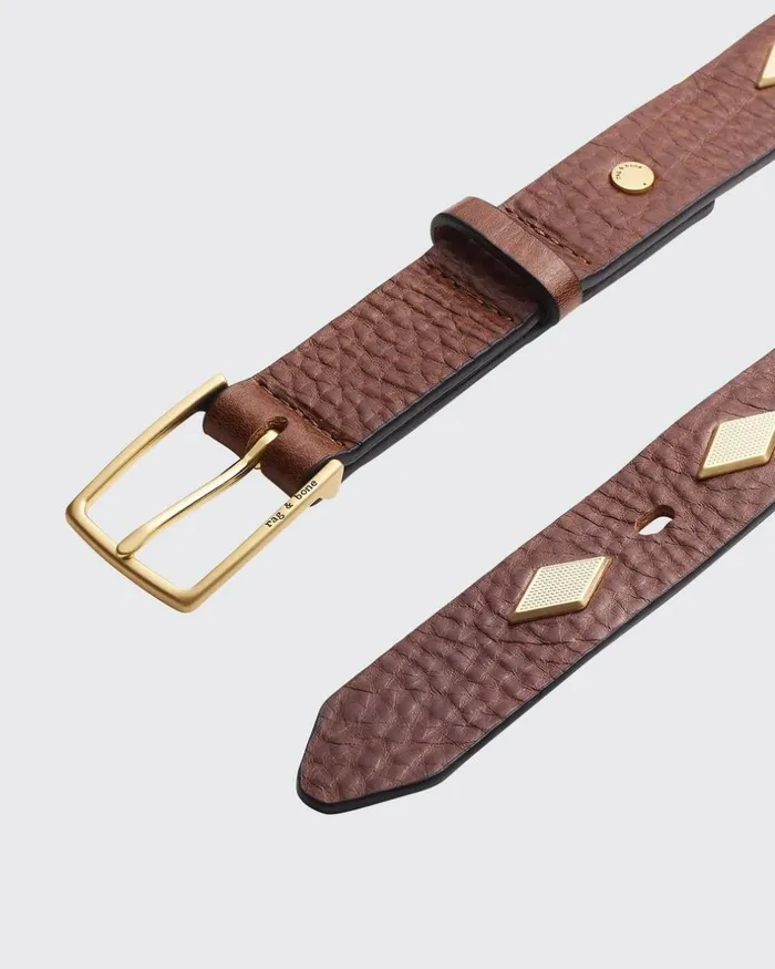 Women Belts Rag 038 Bone Colin Studded Belt Brown